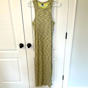 NWT Old Navy Sleeveless Yellow and Gray Maxi Dress